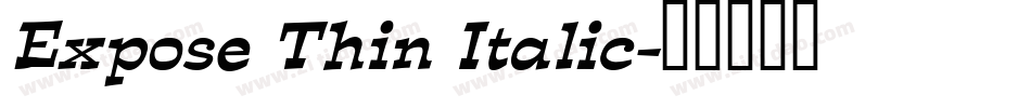 Expose Thin Italic字体转换